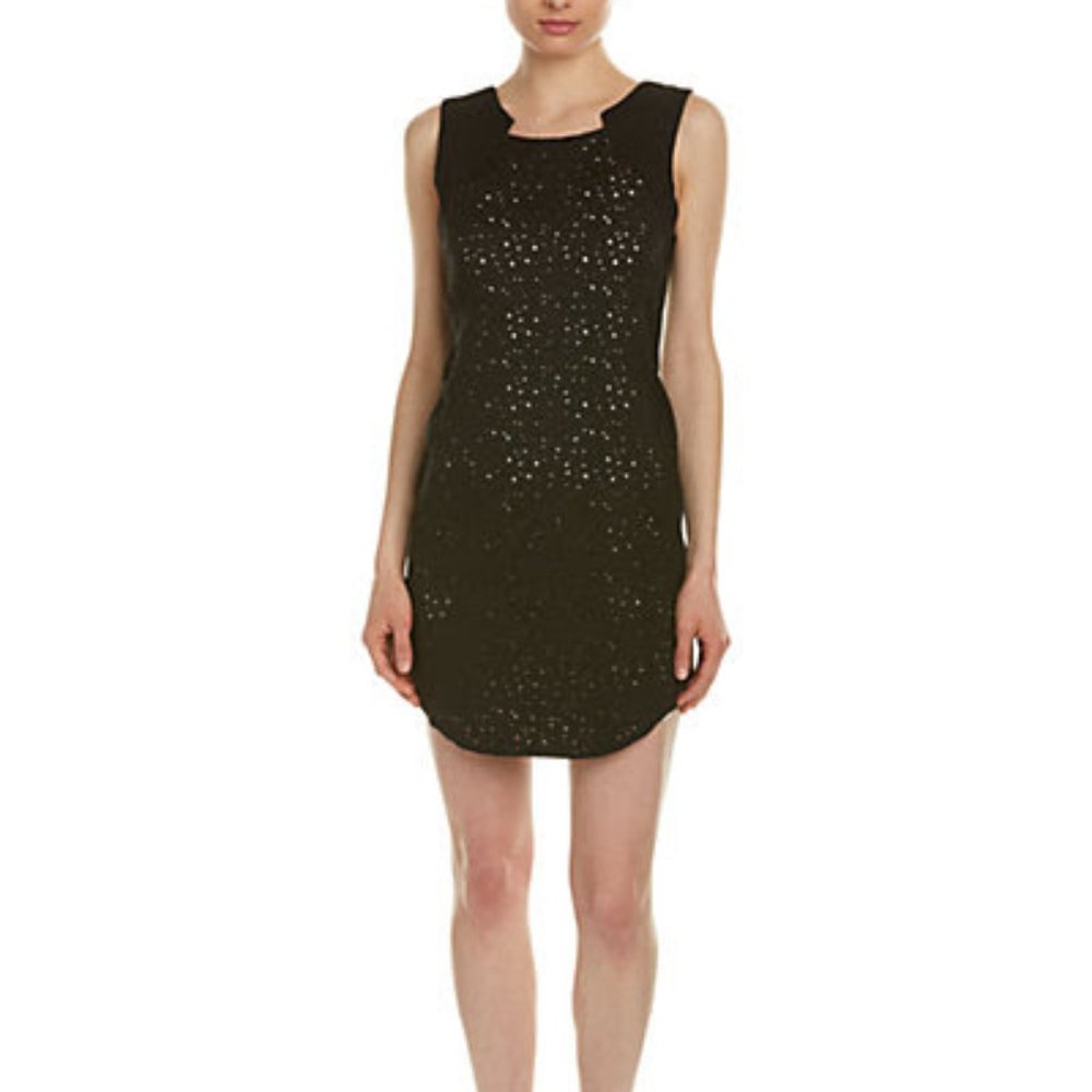 adelyn rae Laser Cut Sheath Dress black and white medium